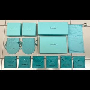 Tiffany and Co Blue Boxes and Pouches